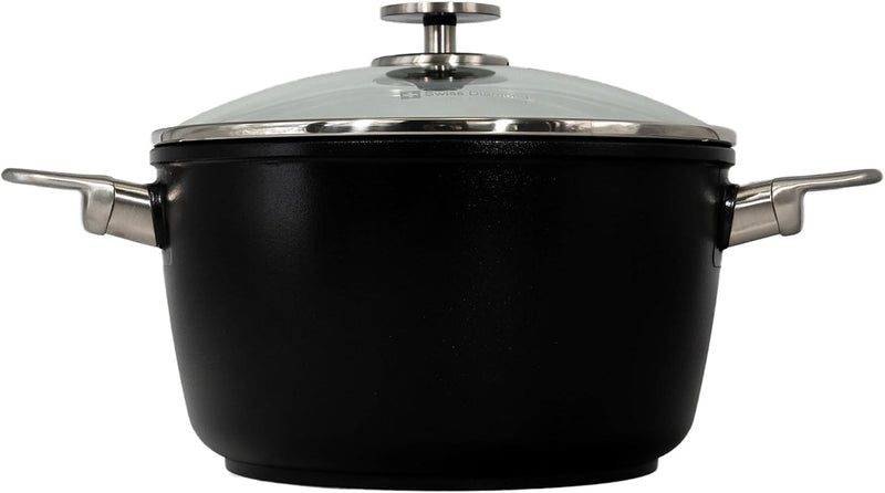 Swiss Diamond - 5.5 Qt. CHD Nonstick Stock Pot w/Glass Lid