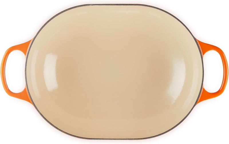 Le Creuset 3 3/4 Qt. Signature Oval Casserole w/Stainless Steel Knob - Flame