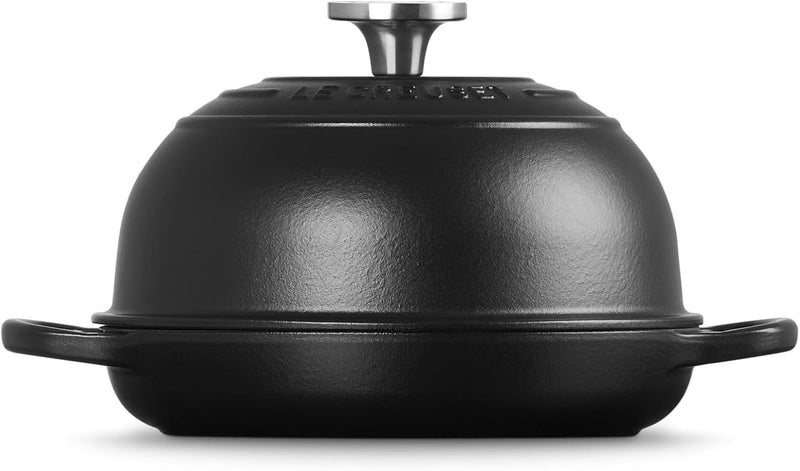 Le Creuset 9 1/2" (1 3/4 Qt.) Enameled Cast Iron Signature Round Bread Oven w/Crucible SS Knob - Licorice