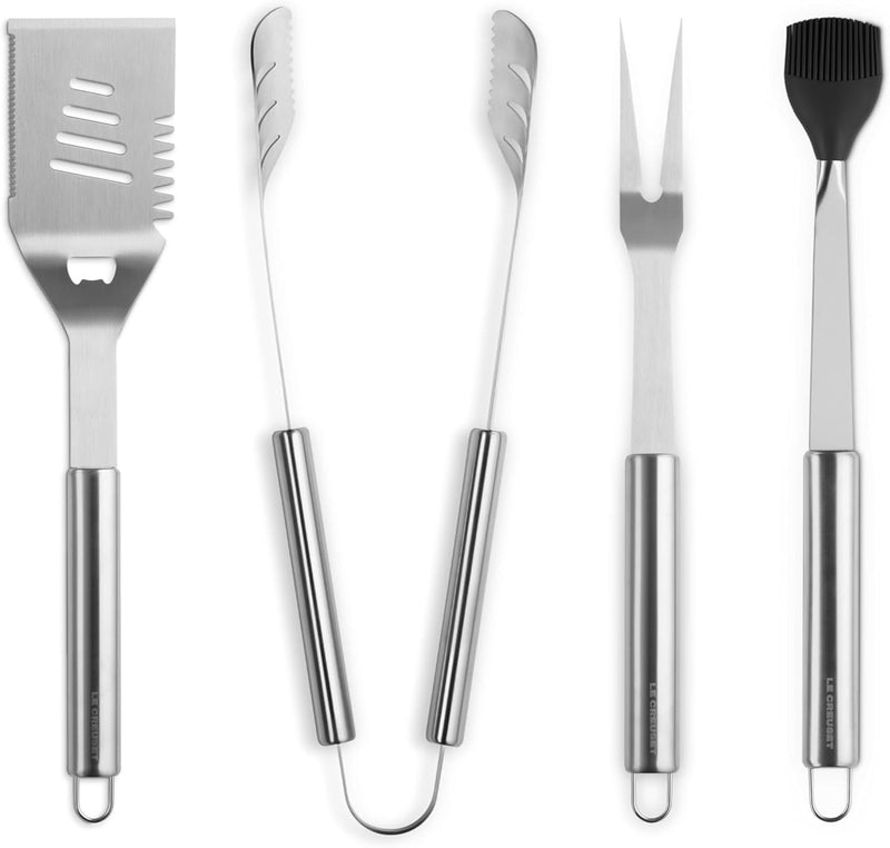 Le Creuset 5-Piece Outdoor Grilling Tools Set w/Carry Bag - Ecru