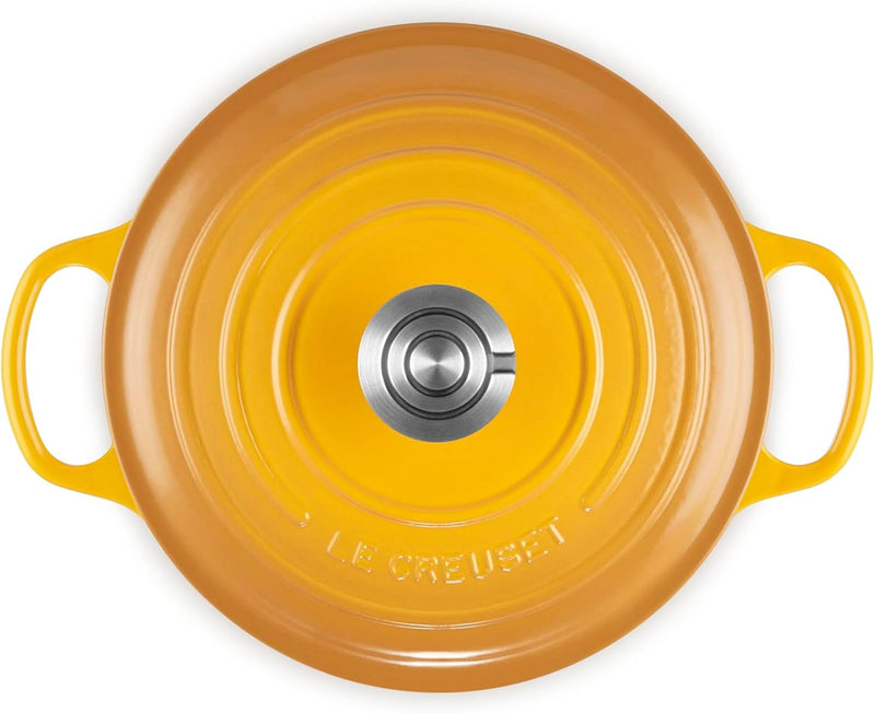 Le Creuset 4 1/2 Qt. Enameled Cast Iron Signature Round Dutch Oven w/Crucible SS Knob - Nectar