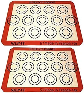 Silpat Perfect Cookie Baking Mat - 11 5/8" x 16 1/2" - 2 Pack