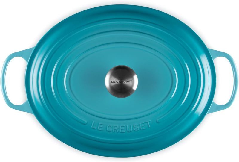 Le Creuset 8 Qt. Signature Oval Dutch Oven w/Stainless Steel Knob - Caribbean