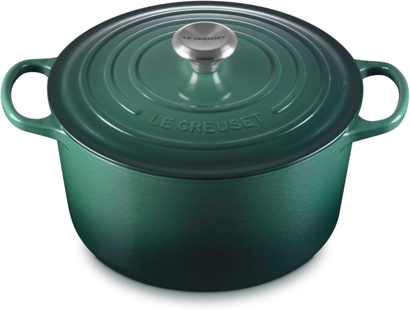 Le Creuset 6 1/2 Qt. Enameled Cast Iron Signature Deep Round Dutch Oven w/Stainless Steel Knob - Artichaut