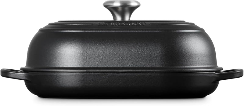 Le Creuset 11 1/2" / 1.5 Qt. Signature Enameled Cast Iron Oval Bread Oven - Licorice