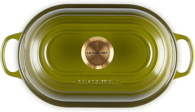 Le Creuset 11 1/2" / 1.5 Qt. Signature Enameled Cast Iron Oval Bread Oven - Olive
