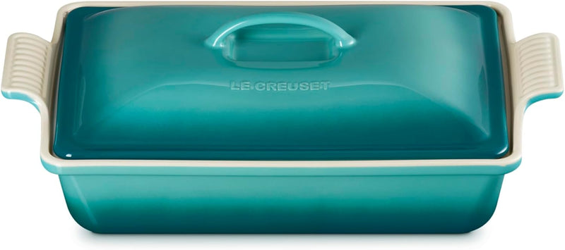Le Creuset 4 Qt. (12" x 9") Heritage Covered Rectangular Casserole - Riviera