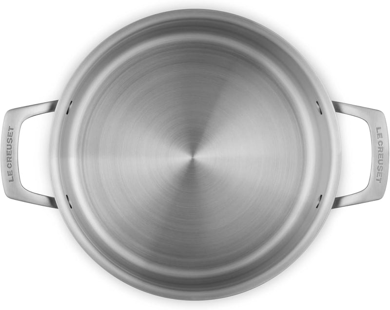 Le Creuset 6 1/4 Qt. Essential Stainless Steel Deep Round Stockpot w/Lid