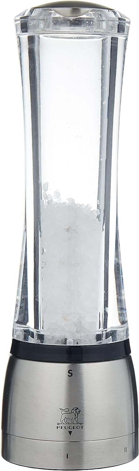 Peugeot Daman u’Select Acrylic Stainless Salt Mill - 21cm/8"