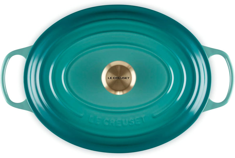 Le Creuset 6 3/4 Qt. Signature Oval Dutch Oven w/Light Gold Knob - Riviera