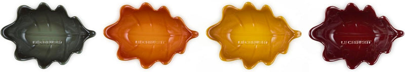 Le Creuset Set of 4 - Mini French Oak Leaf Bowls - Multicolor
