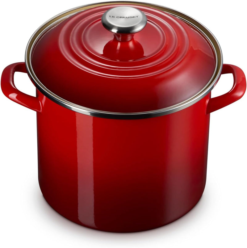 Le Creuset 8 Qt. Traditional Stockpot w/SS Knob - Cerise