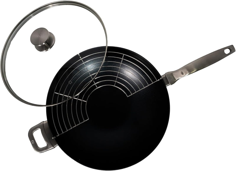 Swiss Diamond - 12.5" CHD Nonstick Wok w/Glass Lid