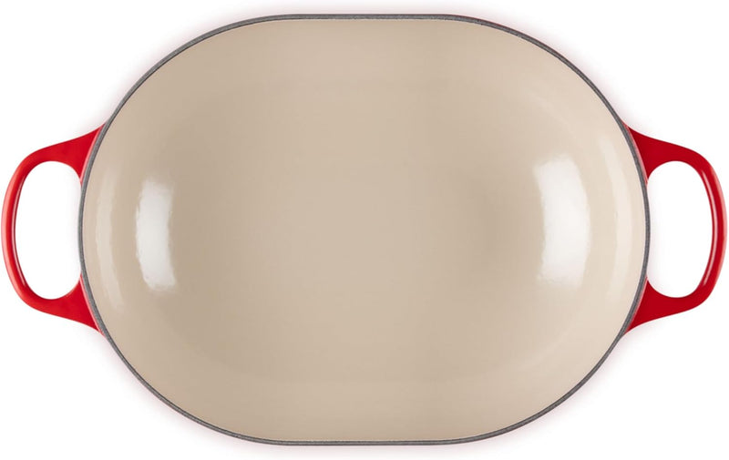 Le Creuset 3 3/4 Qt. Signature Oval Casserole w/Stainless Steel Knob - Cerise