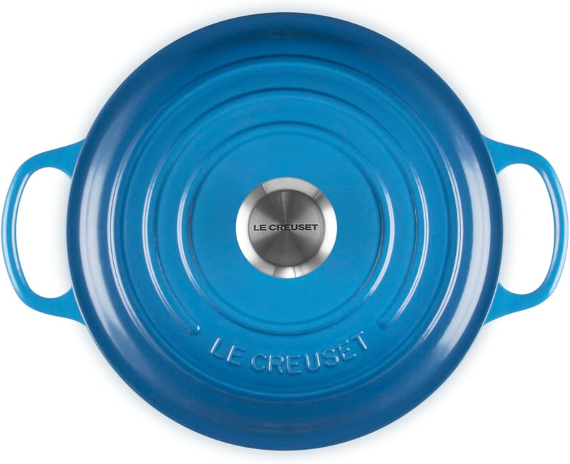Le Creuset 3 1/2 Qt. Signature Round Wide Dutch Oven w/Stainless Steel Knob - Marseille