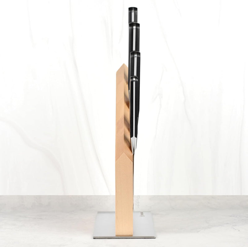 Henckels Zwilling Pro - 5 Pc. Magnetic Knife Block Set, Birchwood