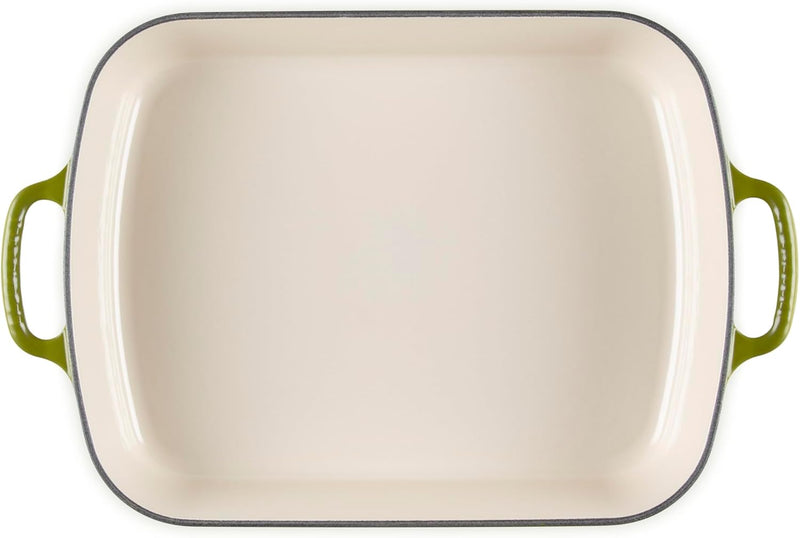 Le Creuset 5 1/4 Qt. (10" x 15 3/4") Signature Rectangular Roaster - Olive