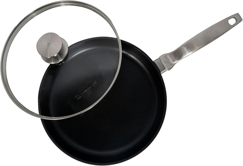 Swiss Diamond - 10.25" CHD Nonstick Fry Pan w/Glass Lid