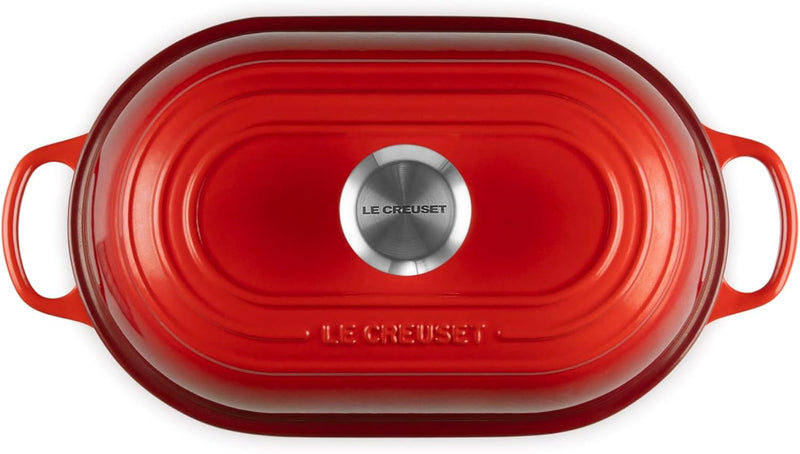 Le Creuset 11 1/2" / 1.5 Qt. Signature Enameled Cast Iron Oval Bread Oven - Cerise