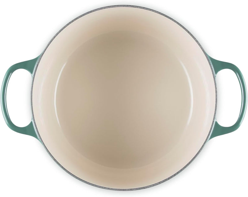 Le Creuset 6 1/2 Qt. Enameled Cast Iron Signature Deep Round Dutch Oven w/Stainless Steel Knob - Artichaut