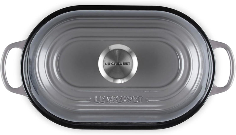 Le Creuset 11 1/2" / 1.5 Qt. Signature Enameled Cast Iron Oval Bread Oven - Oyster