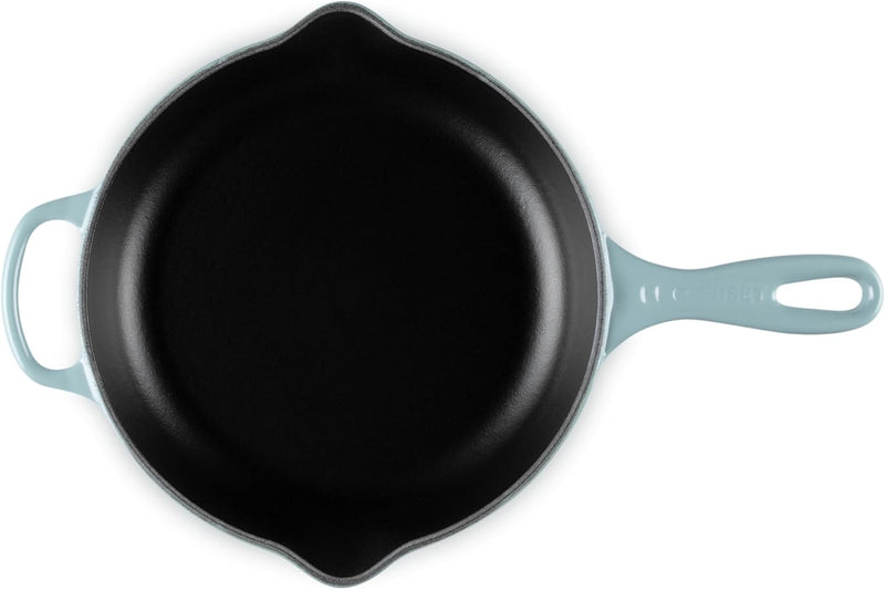 Le Creuset 9" (1 3/8 Qt.) Signature Cast Iron Handle Skillet - Sea Salt
