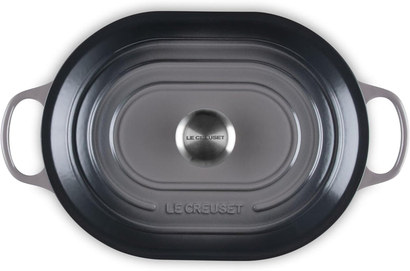 Le Creuset 3 3/4 Qt. Signature Oval Casserole w/Stainless Steel Knob - Oyster