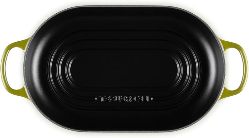 Le Creuset 11 1/2" / 1.5 Qt. Signature Enameled Cast Iron Oval Bread Oven - Olive