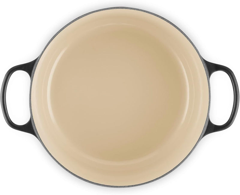 Le Creuset 7 1/4 Qt. Enameled Cast Iron Signature Round Dutch Oven w/Crucible SS Knob - Licorice