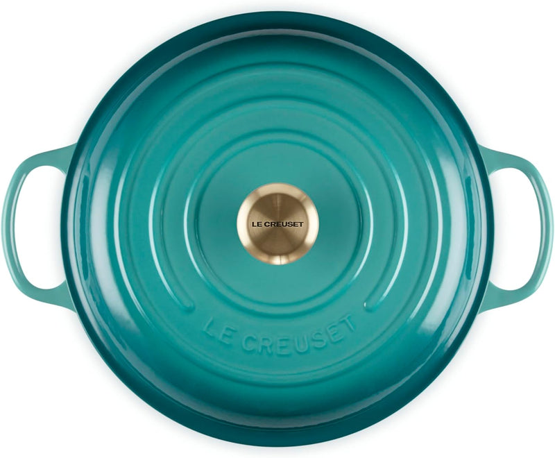 Le Creuset 3 1/2 Qt. Signature Braiser w/Light Gold Knob - Riviera