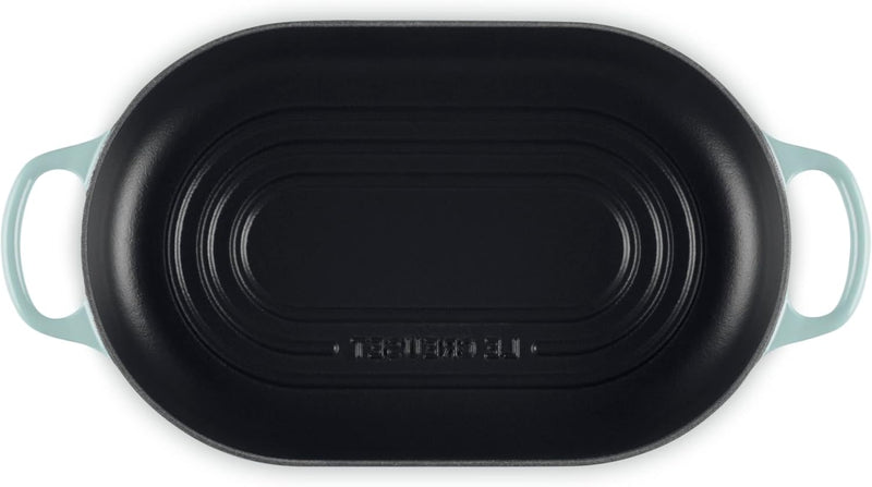 Le Creuset 11 1/2" / 1.5 Qt. Signature Enameled Cast Iron Oval Bread Oven - Sea Salt