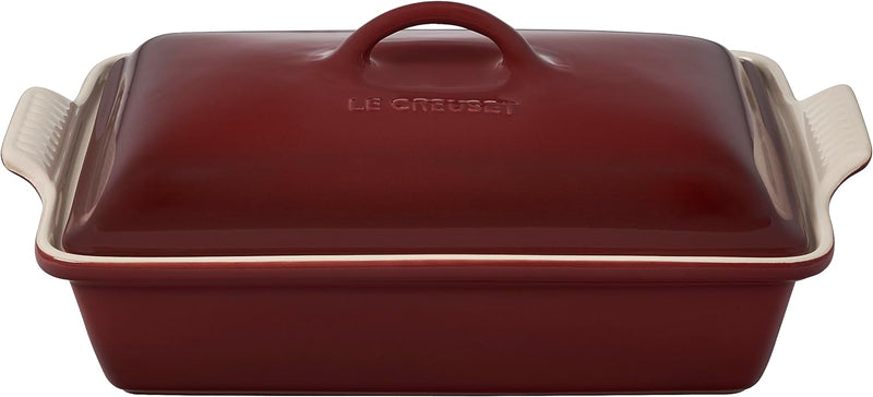 Le Creuset 4 Qt. (12" x 9") Heritage Covered Rectangular Casserole - Rhone