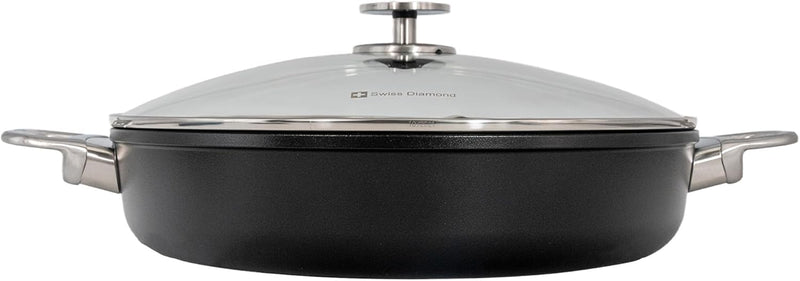 Swiss Diamond - 4.8 Qt. CHD Nonstick Sauteuse w/Glass Lid