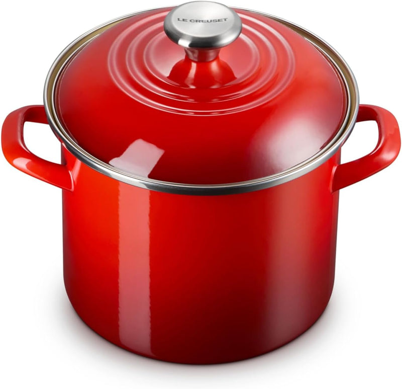 Le Creuset 6 Qt. Traditional Stockpot w/SS Knob - Cerise