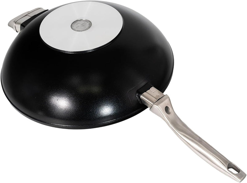 Swiss Diamond - 12.5" CHD Nonstick Wok w/Glass Lid