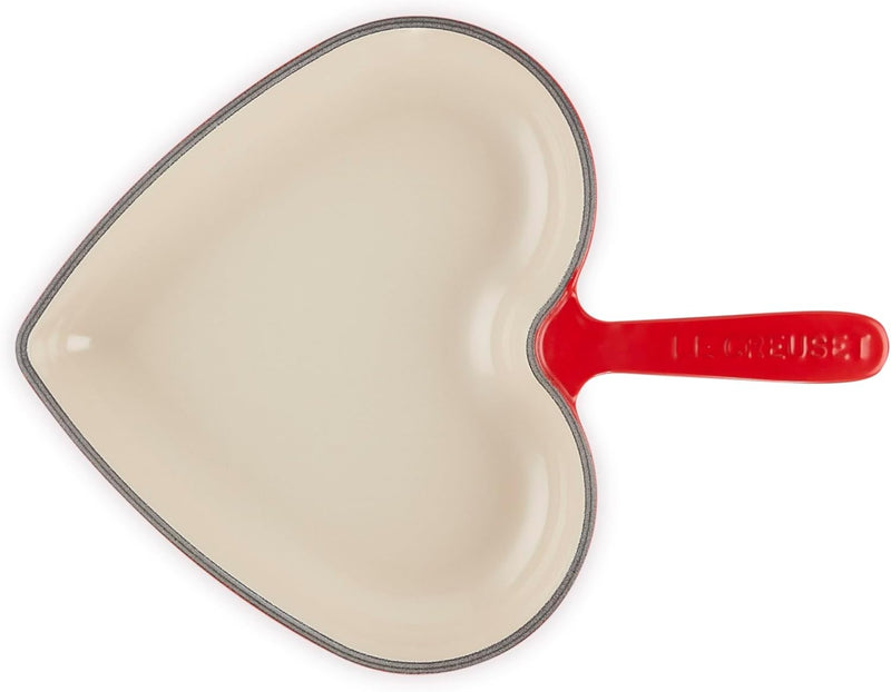 Le Creuset 10 1/4" Enameled Cast Iron Traditional Heart Skillet - Cerise