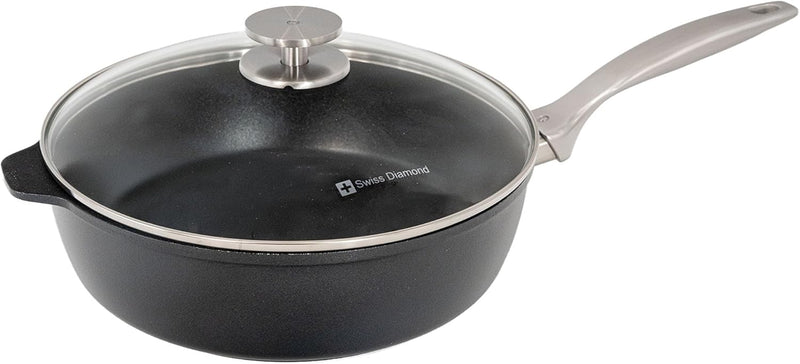 Swiss Diamond - 3.8 Qt. CHD Nonstick Saute Pan w/Glass Lid