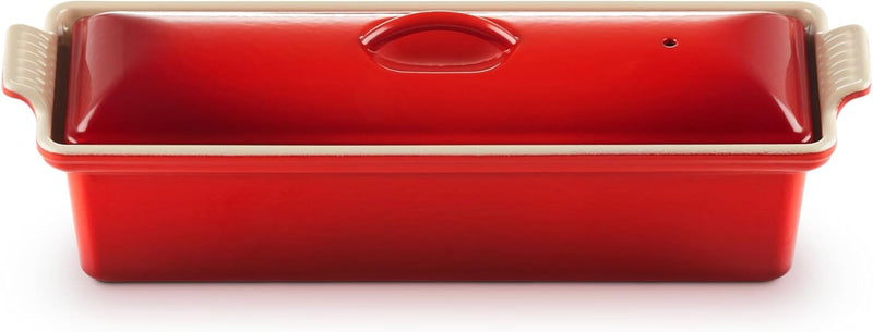 Le Creuset 2 Qt. (4" x 12 2/3") Pate Terrine - Cerise
