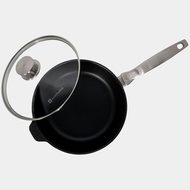 Swiss Diamond - 3.2 Qt. CHD Nonstick Saute Pan w/Glass Lid