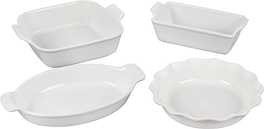 Le Creuset Set of 4 Heritage Bakeware Set - White
