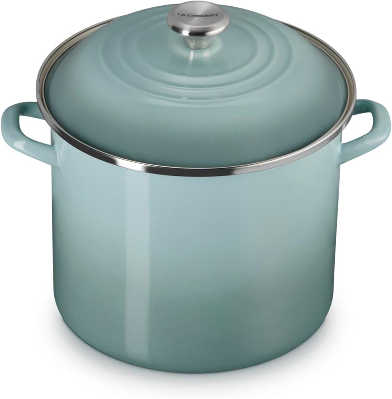 Le Creuset 12 Qt. Traditional Stockpot w/SS Knob - Sea Salt