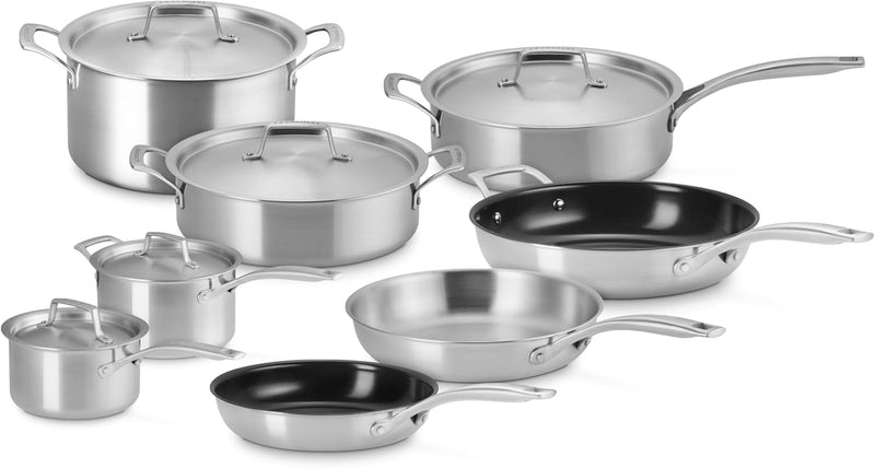 Le Creuset 13-Piece Essential Stainless Steel Cookware Set