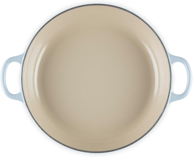 Le Creuset 2 1/4 Qt. Enameled Cast Iron Signature Petal Braiser w/Stainless Steel Knob - Costal Blue