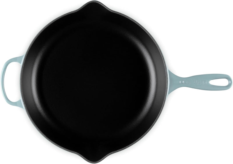 Le Creuset 11 3/4" (2 3/8 Qt.) Signature Cast Iron Handle Skillet - Sea Salt
