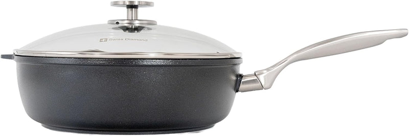 Swiss Diamond - 3.8 Qt. CHD Nonstick Saute Pan w/Glass Lid