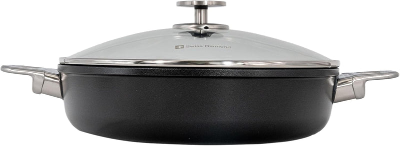 Swiss Diamond - 3.7 Qt. CHD Nonstick Sauteuse w/Glass Lid