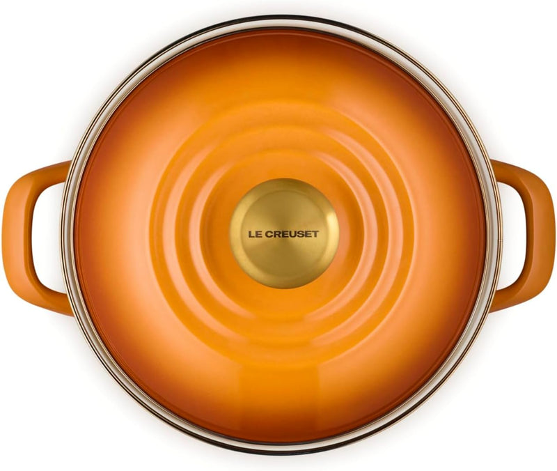 Le Creuset 6 Qt. Traditional Stockpot w/Gold Knob - Persimmon