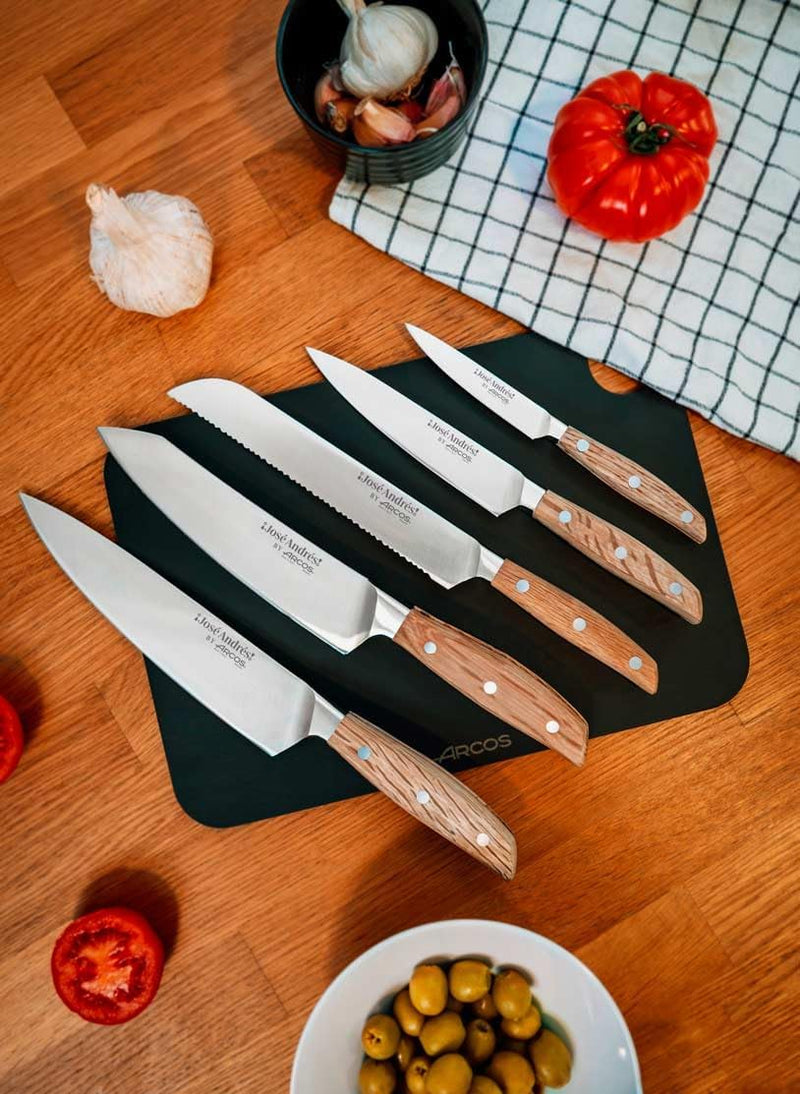 Arcos José Andrés Series - 7" Rocking Santoku Knife, Holm Oak Handle