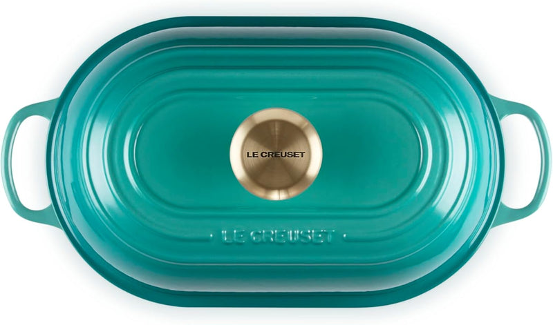 Le Creuset 11 1/2" / 1.5 Qt. Signature Enameled Cast Iron Oval Bread Oven - Riviera