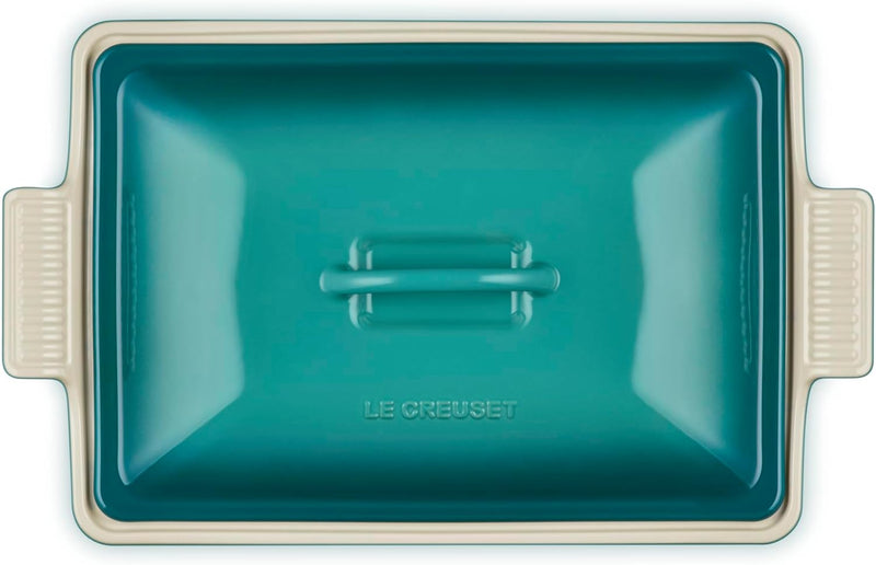 Le Creuset 4 Qt. (12" x 9") Heritage Covered Rectangular Casserole - Riviera